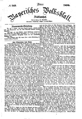 Neues bayerisches Volksblatt Donnerstag 29. September 1870