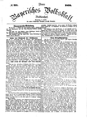 Neues bayerisches Volksblatt Sonntag 9. Oktober 1870