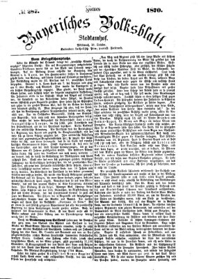 Neues bayerisches Volksblatt Mittwoch 19. Oktober 1870