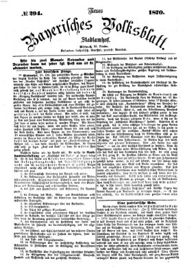 Neues bayerisches Volksblatt Mittwoch 26. Oktober 1870