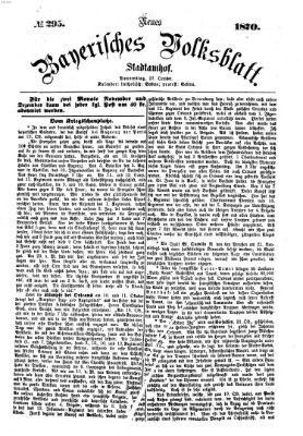 Neues bayerisches Volksblatt Donnerstag 27. Oktober 1870