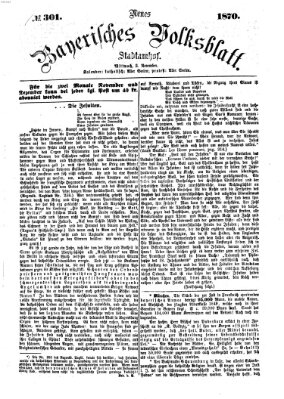 Neues bayerisches Volksblatt Mittwoch 2. November 1870