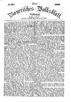 Neues bayerisches Volksblatt Samstag 3. Dezember 1870