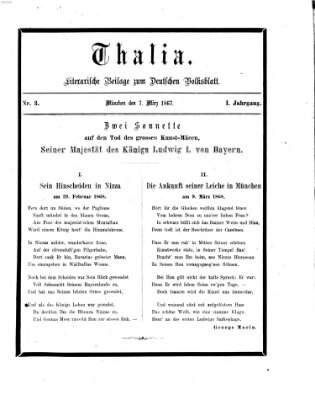 Deutsches Volksblatt Samstag 7. März 1868