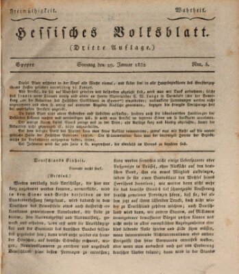 Hessisches Volksblatt Sonntag 29. Januar 1832