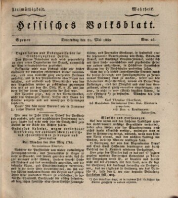 Hessisches Volksblatt Donnerstag 31. Mai 1832