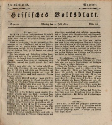 Hessisches Volksblatt Montag 2. Juli 1832