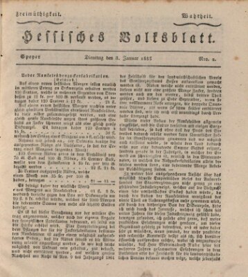 Hessisches Volksblatt Dienstag 8. Januar 1833