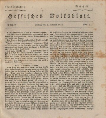 Hessisches Volksblatt Freitag 8. Februar 1833