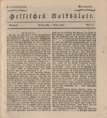 Hessisches Volksblatt Freitag 1. März 1833