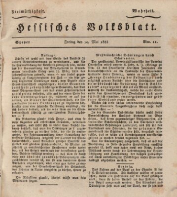 Hessisches Volksblatt Freitag 10. Mai 1833