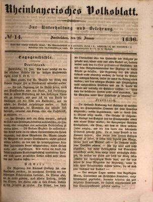 Rheinbayerisches Volksblatt Dienstag 26. Januar 1836