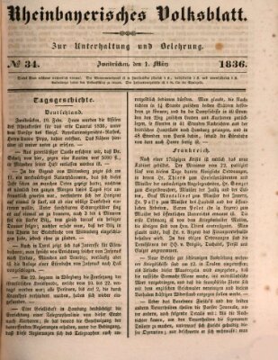 Rheinbayerisches Volksblatt Dienstag 1. März 1836