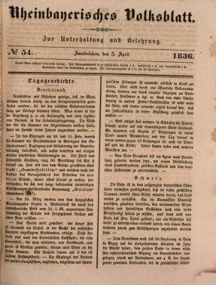 Rheinbayerisches Volksblatt Dienstag 5. April 1836