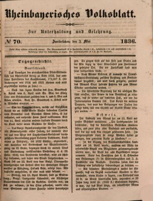 Rheinbayerisches Volksblatt Dienstag 3. Mai 1836