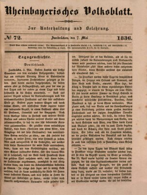 Rheinbayerisches Volksblatt Samstag 7. Mai 1836