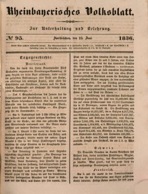 Rheinbayerisches Volksblatt Donnerstag 16. Juni 1836