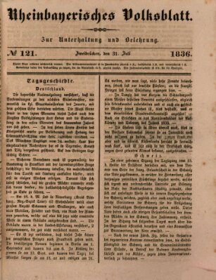 Rheinbayerisches Volksblatt Sonntag 31. Juli 1836