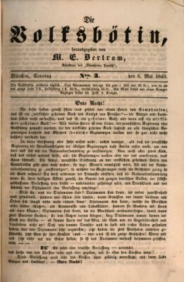 Die Volksbötin Sonntag 6. Mai 1849