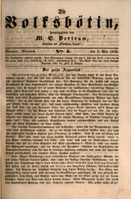 Die Volksbötin Mittwoch 9. Mai 1849