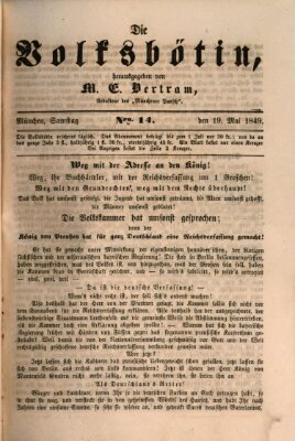 Die Volksbötin Samstag 19. Mai 1849