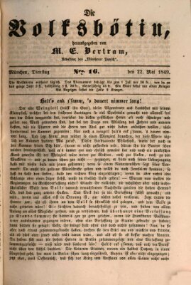 Die Volksbötin Dienstag 22. Mai 1849