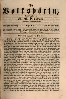 Die Volksbötin Mittwoch 23. Mai 1849