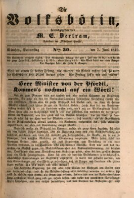 Die Volksbötin Donnerstag 7. Juni 1849