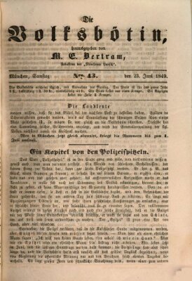 Die Volksbötin Samstag 23. Juni 1849