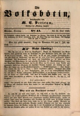 Die Volksbötin Sonntag 24. Juni 1849