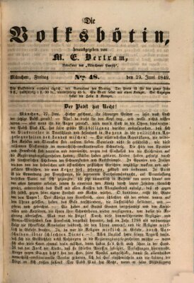 Die Volksbötin Freitag 29. Juni 1849