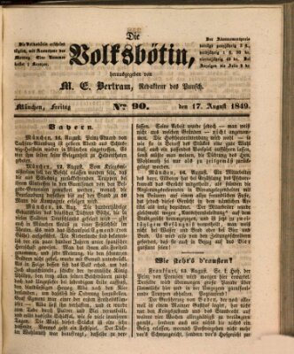 Die Volksbötin Freitag 17. August 1849