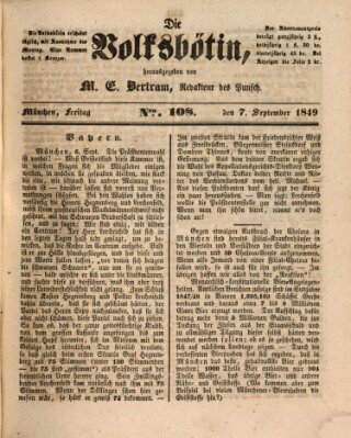 Die Volksbötin Freitag 7. September 1849