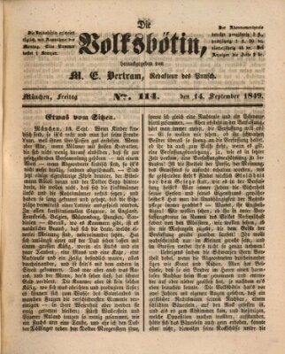 Die Volksbötin Freitag 14. September 1849