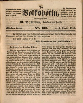 Die Volksbötin Freitag 5. Oktober 1849