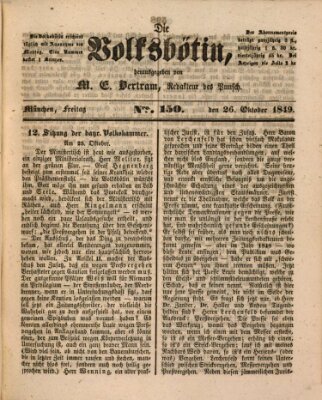 Die Volksbötin Freitag 26. Oktober 1849