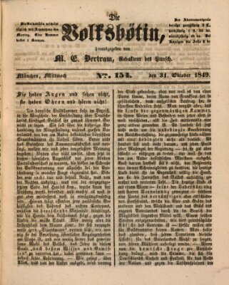 Die Volksbötin Mittwoch 31. Oktober 1849