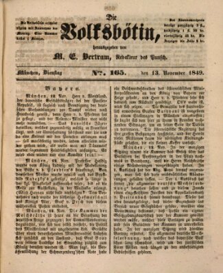 Die Volksbötin Dienstag 13. November 1849