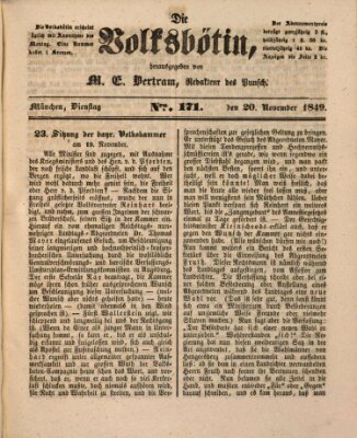 Die Volksbötin Dienstag 20. November 1849