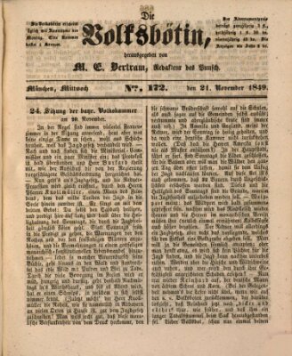 Die Volksbötin Mittwoch 21. November 1849