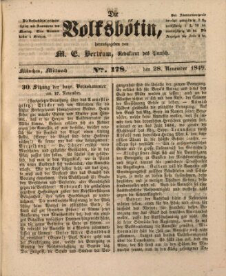 Die Volksbötin Mittwoch 28. November 1849