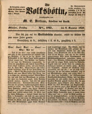 Die Volksbötin Samstag 8. Dezember 1849