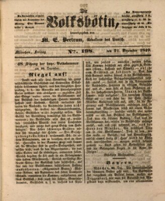 Die Volksbötin Freitag 21. Dezember 1849