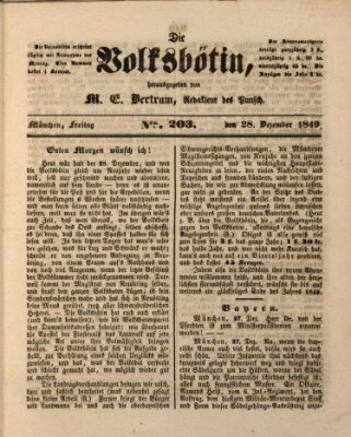 Die Volksbötin Freitag 28. Dezember 1849