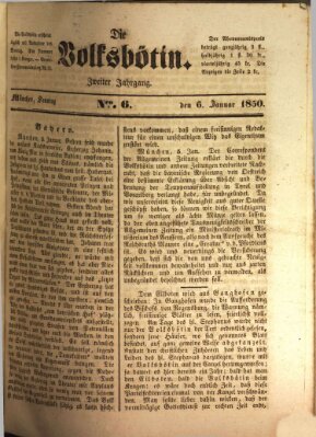 Die Volksbötin Sonntag 6. Januar 1850