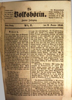 Die Volksbötin Dienstag 8. Januar 1850