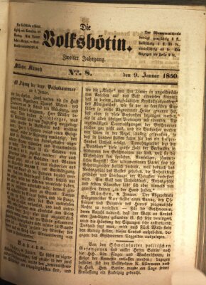 Die Volksbötin Mittwoch 9. Januar 1850