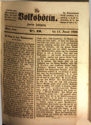 Die Volksbötin Freitag 11. Januar 1850