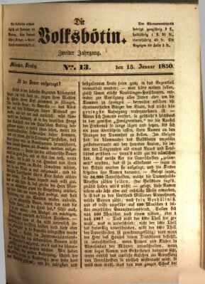 Die Volksbötin Dienstag 15. Januar 1850