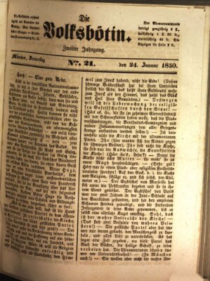 Die Volksbötin Donnerstag 24. Januar 1850